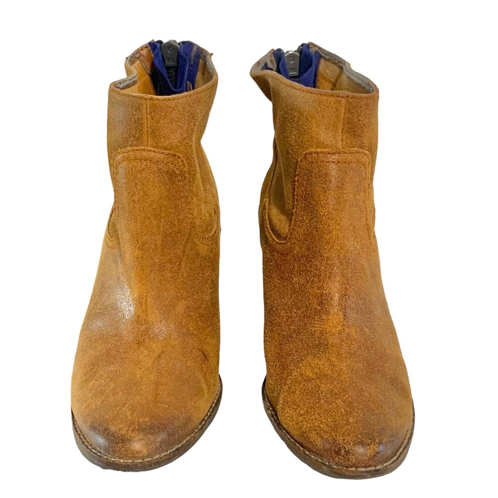DV Dolce Vita Leather Peekaboo Zip Back Booties Sz 10
